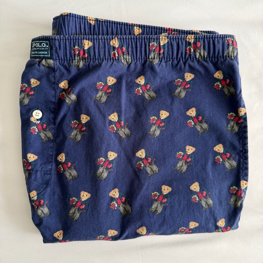 Polo Ralph Lauren Valentines Day Bear Vintage Sleep Pajama Pants